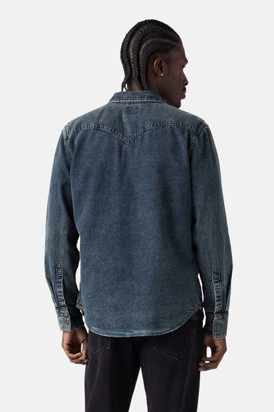 Chemise à manches longues - dark blue denim