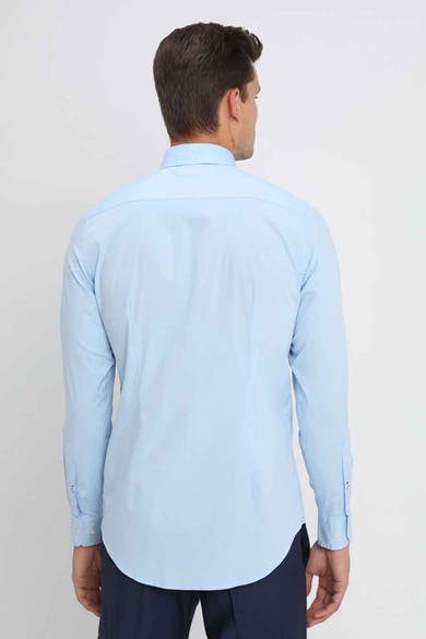 Hemd met lange mouwen - blauw