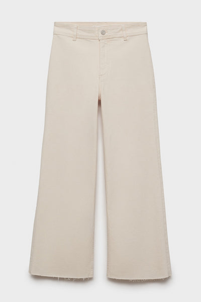 Jean large OFF WHITE DENIM - MANGO