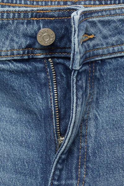 Jean large DARK BLUE DENIM - MANGO