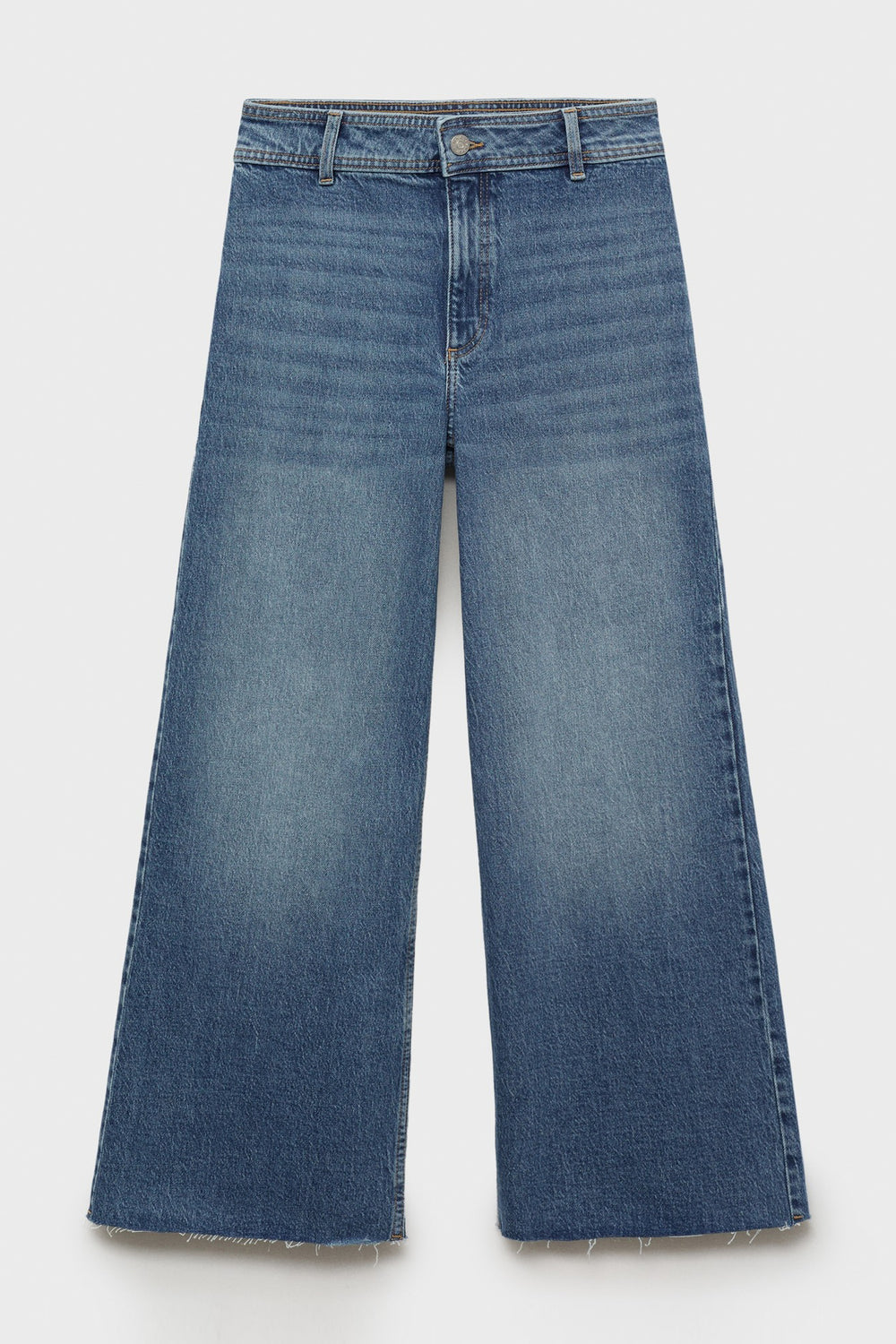 Jean large DARK BLUE DENIM - MANGO