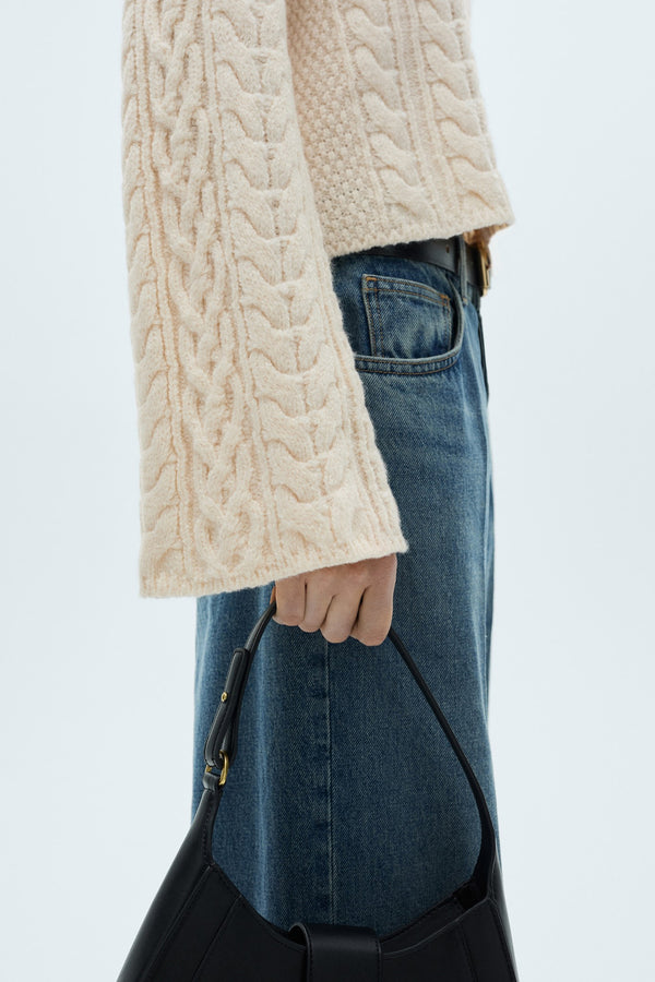 Pull col rond Blanc - MANGO
