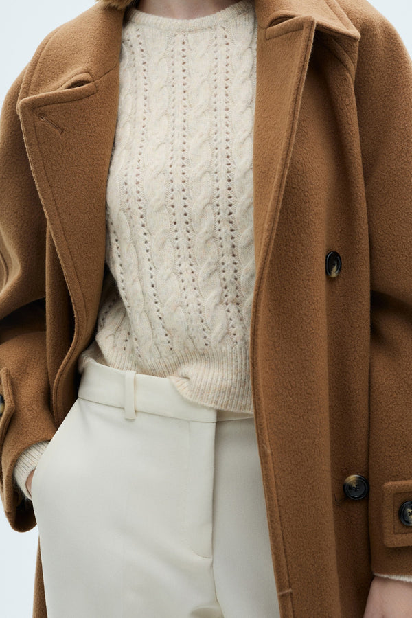 Pull col rond Blanc - MANGO