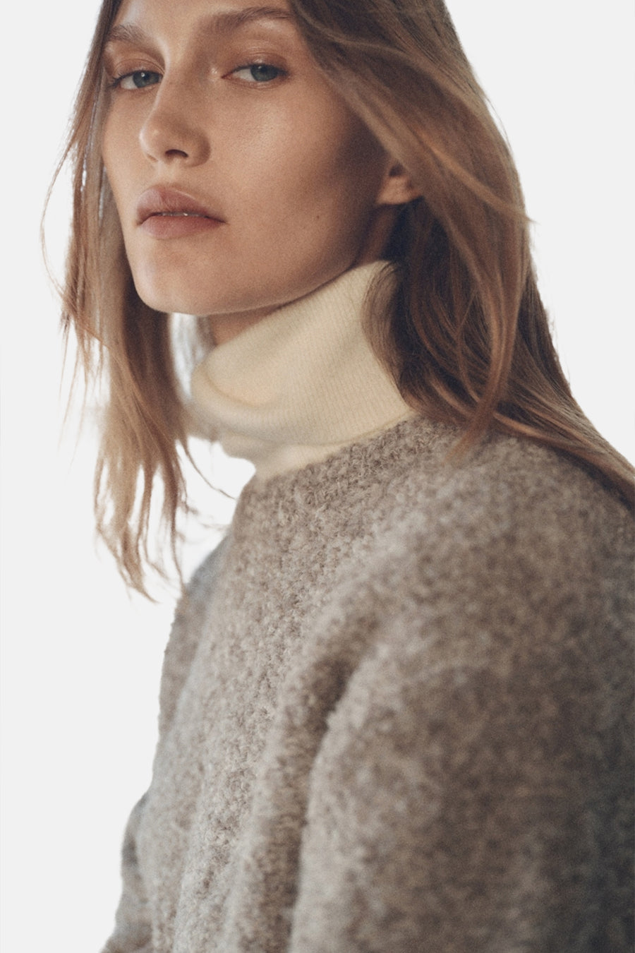 Pull col rond Brun - MANGO