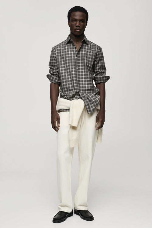 Chemise (manches longues) Gris - MANGO
