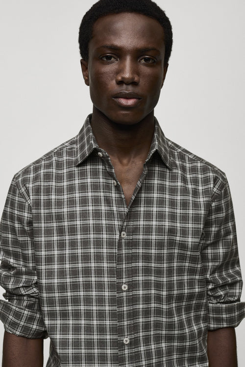 Chemise (manches longues) Gris - MANGO