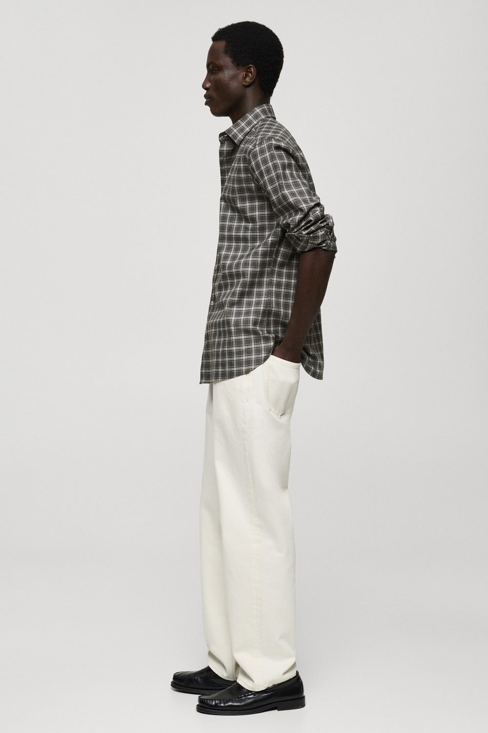 Hemd (lange mouwen) Grijs - MANGO