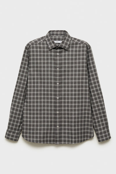 Hemd (lange mouwen) Grijs - MANGO