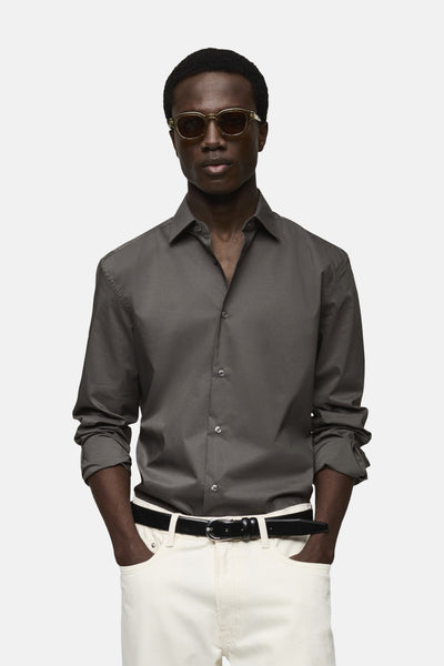 Chemise (manches longues) Gris - MANGO