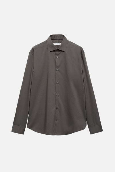 Chemise (manches longues) Gris - MANGO