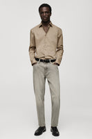 Hemd (lange mouwen) Bruin - MANGO