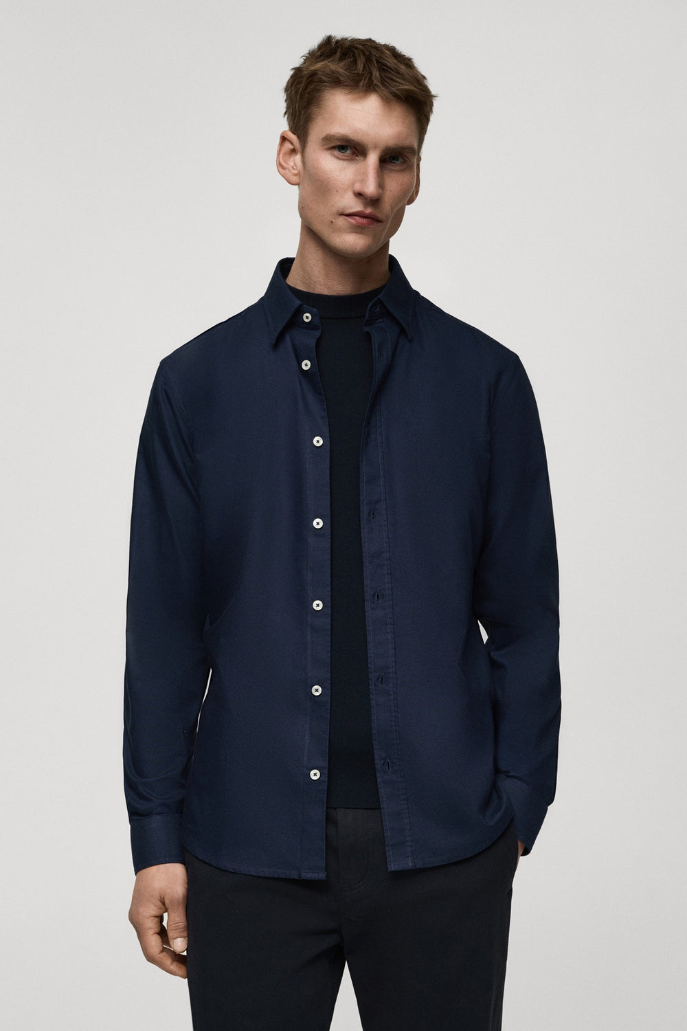 Hemd (lange mouwen) Blauw - MANGO