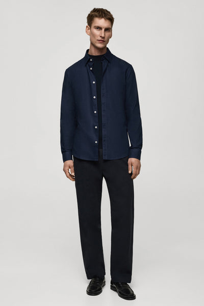 Hemd (lange mouwen) Blauw - MANGO