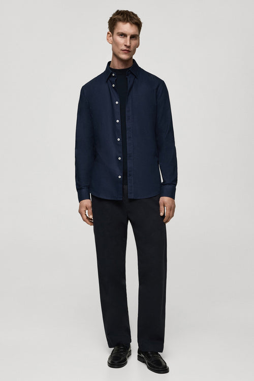 Chemise (manches longues) Bleu - MANGO