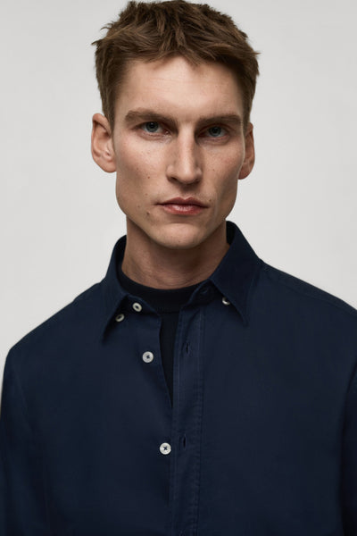 Hemd (lange mouwen) Blauw - MANGO