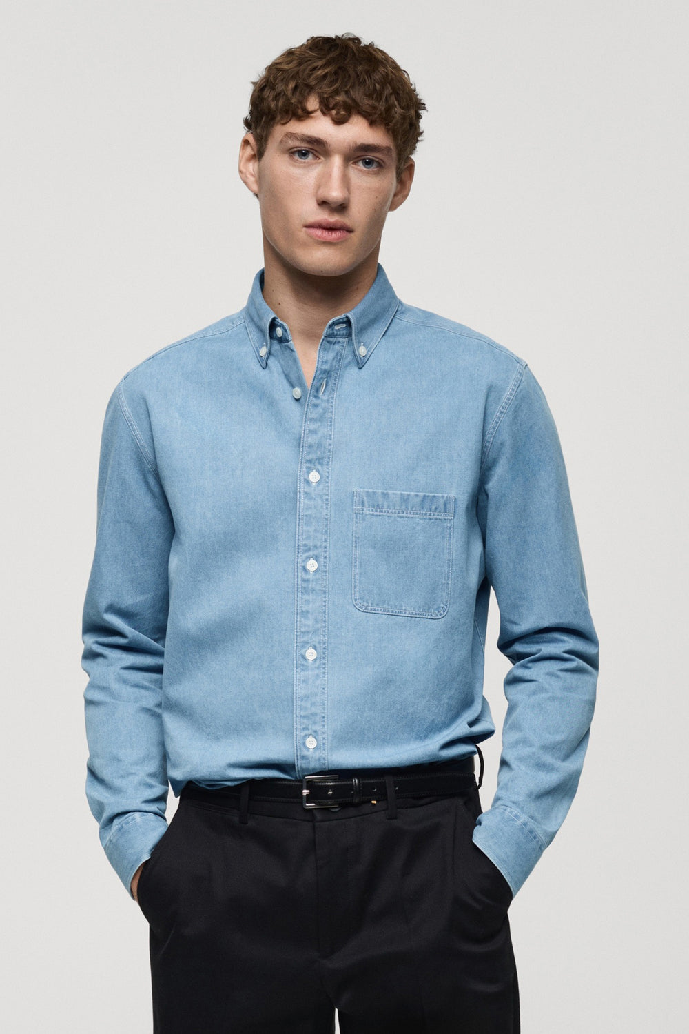 Chemise en jeans Bleu - MANGO