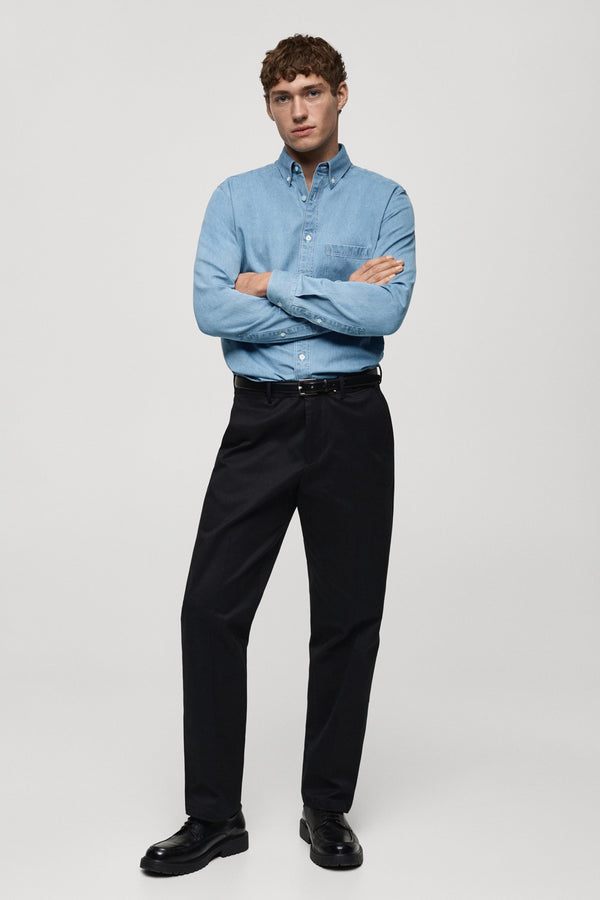 Chemise en jeans Bleu - MANGO