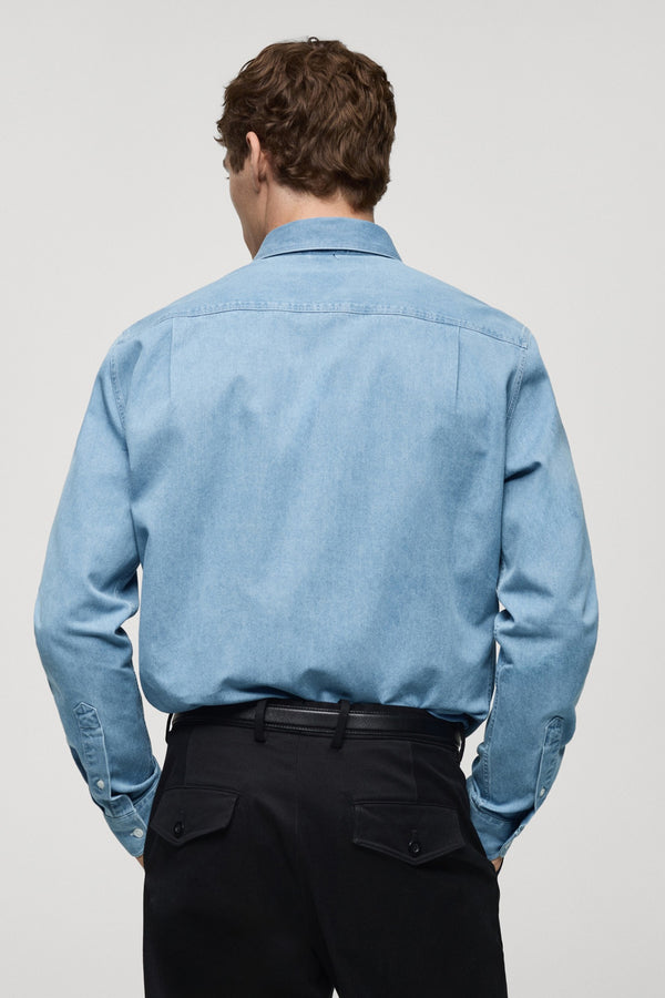 Chemise en jeans Bleu - MANGO