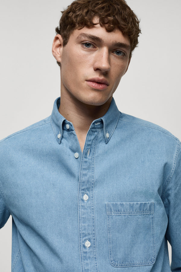 Chemise en jeans Bleu - MANGO
