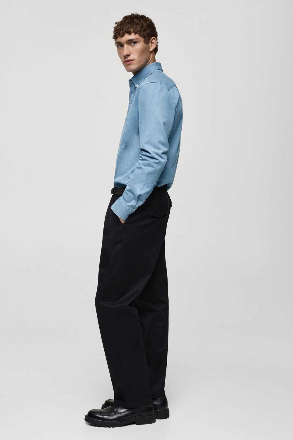 Chemise en jeans Bleu - MANGO