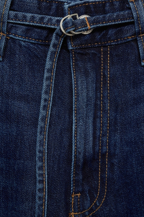 Jean large DARK BLUE DENIM - MANGO