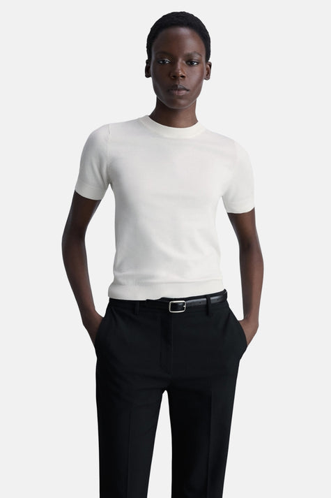 Pull col rond Blanc - MANGO