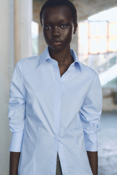 Hemd met lange mouwen - blauw