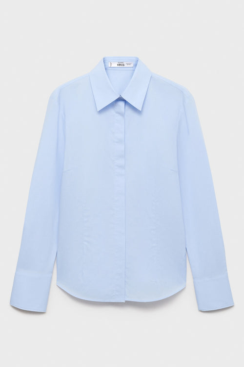 Chemisier (manches longues) Bleu - MANGO