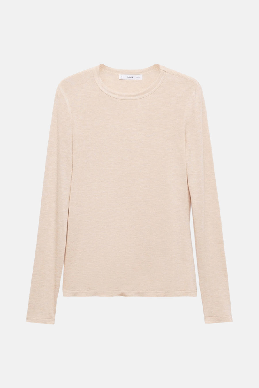Top uni manches longues Brun - MANGO
