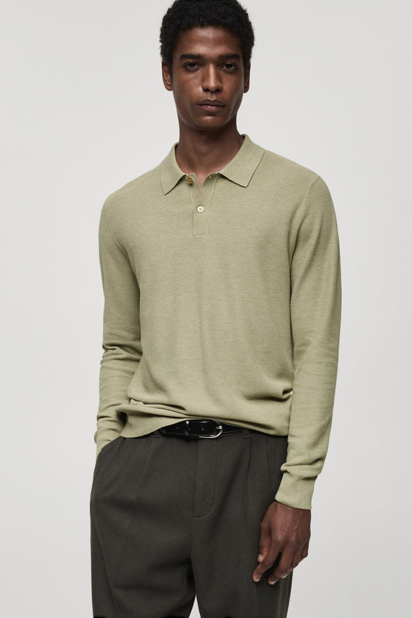 Pull col rond Vert - MANGO