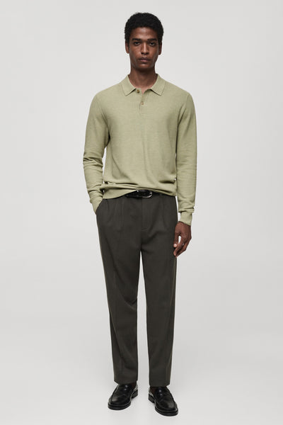Pull col rond Vert - MANGO