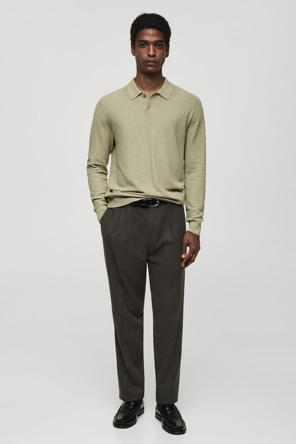 Pull col rond Vert - MANGO