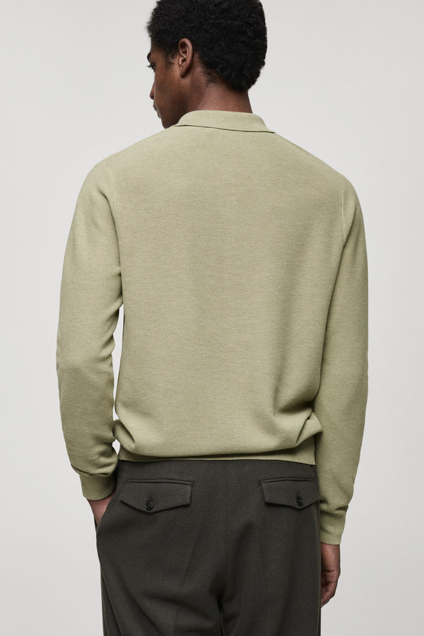 Pull col rond Vert - MANGO