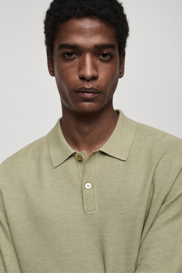 Pull col rond Vert - MANGO