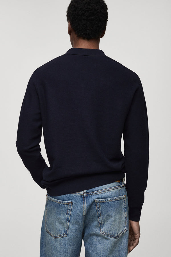 Pull col rond Bleu - MANGO