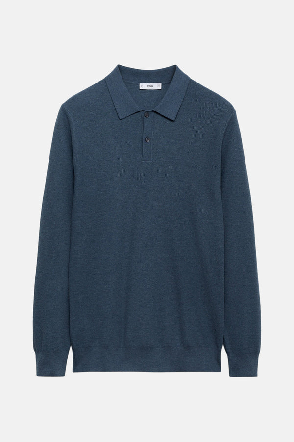 Pull col rond Bleu - MANGO