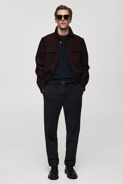 Pull col rond Bleu - MANGO