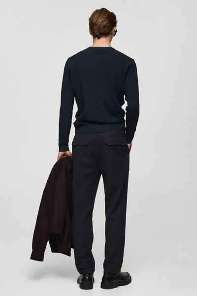 Pull col rond Bleu - MANGO