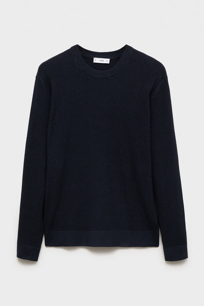Pull col rond Bleu - MANGO
