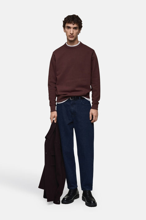 Sweat col rond Rouge - MANGO