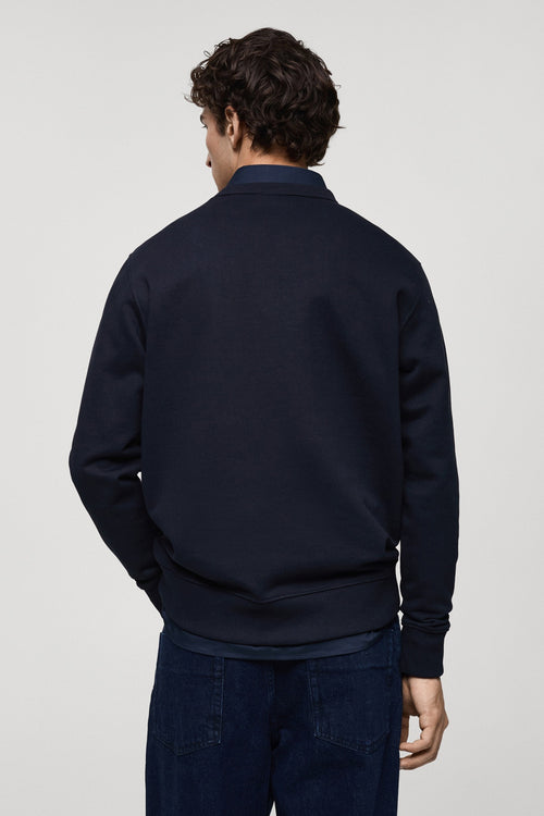 Sweat col rond Bleu - MANGO