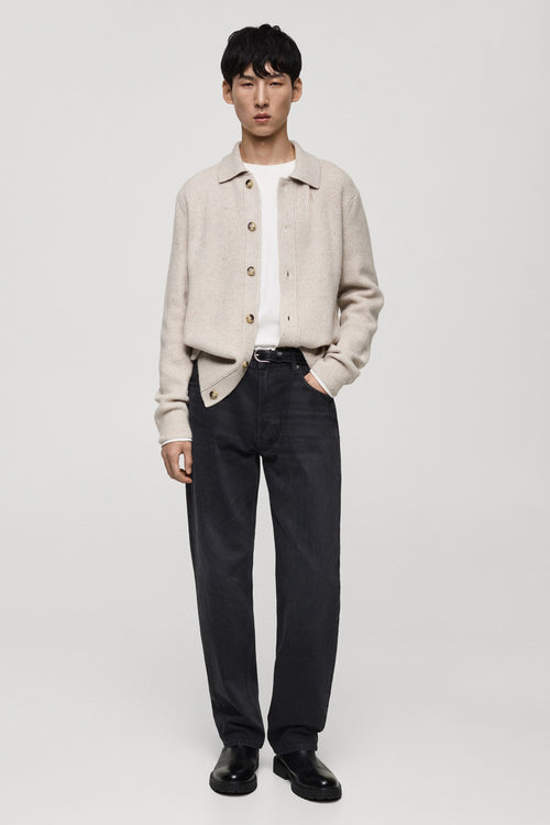 Jean droit DARK GREY DENIM - MANGO