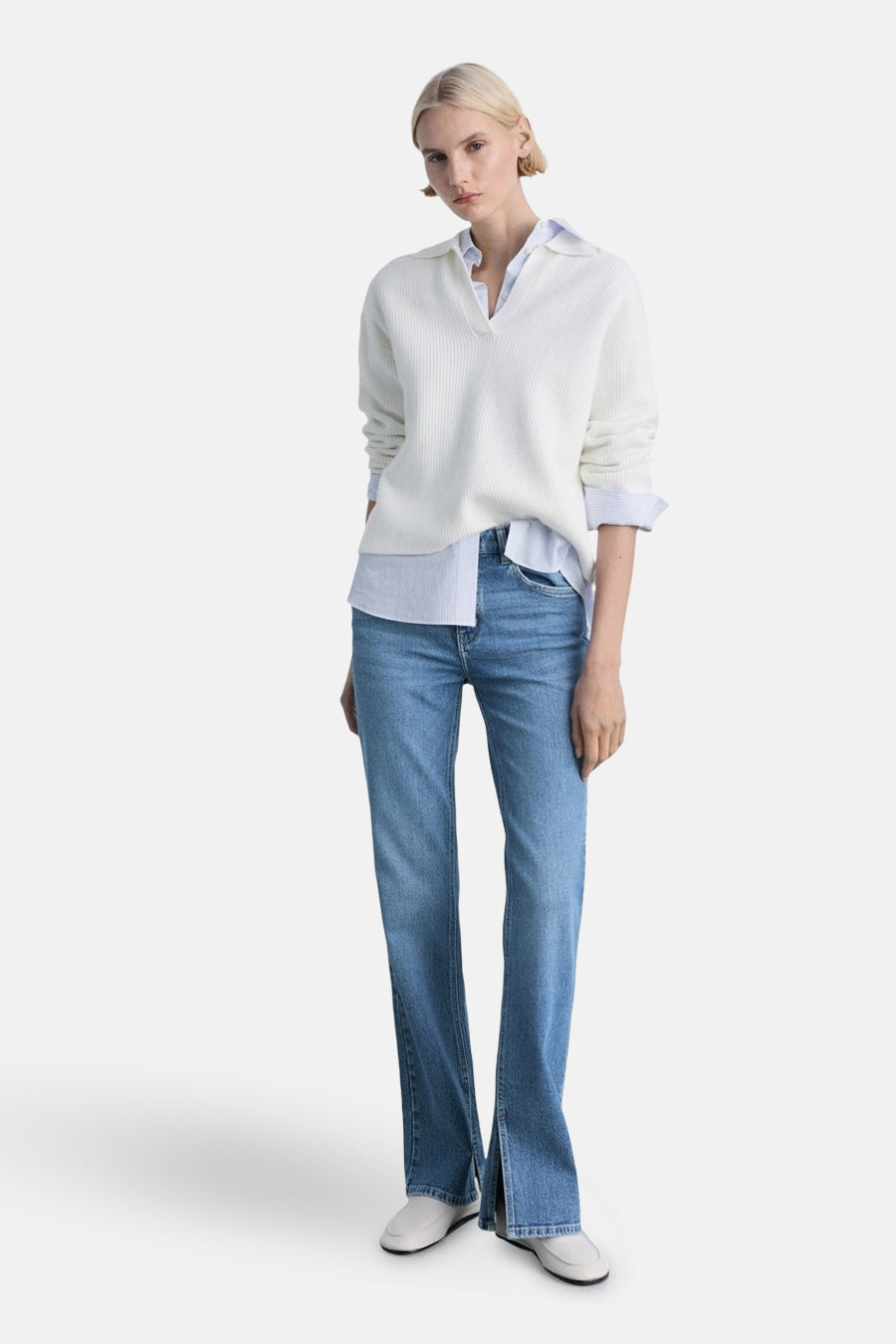 Jean évasé Denim - MANGO