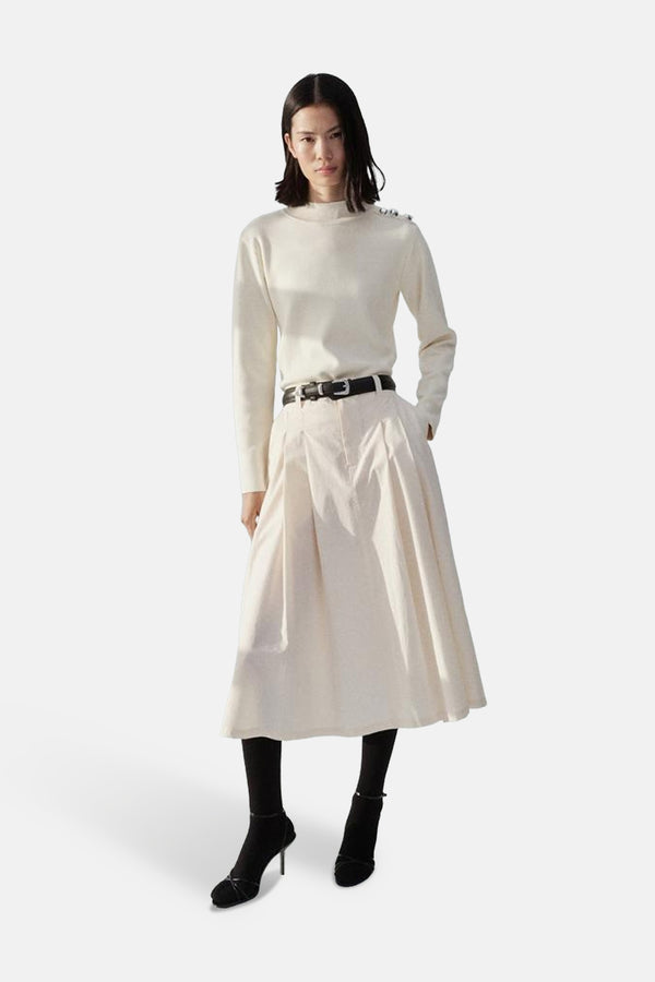 Pull col rond Blanc - MANGO