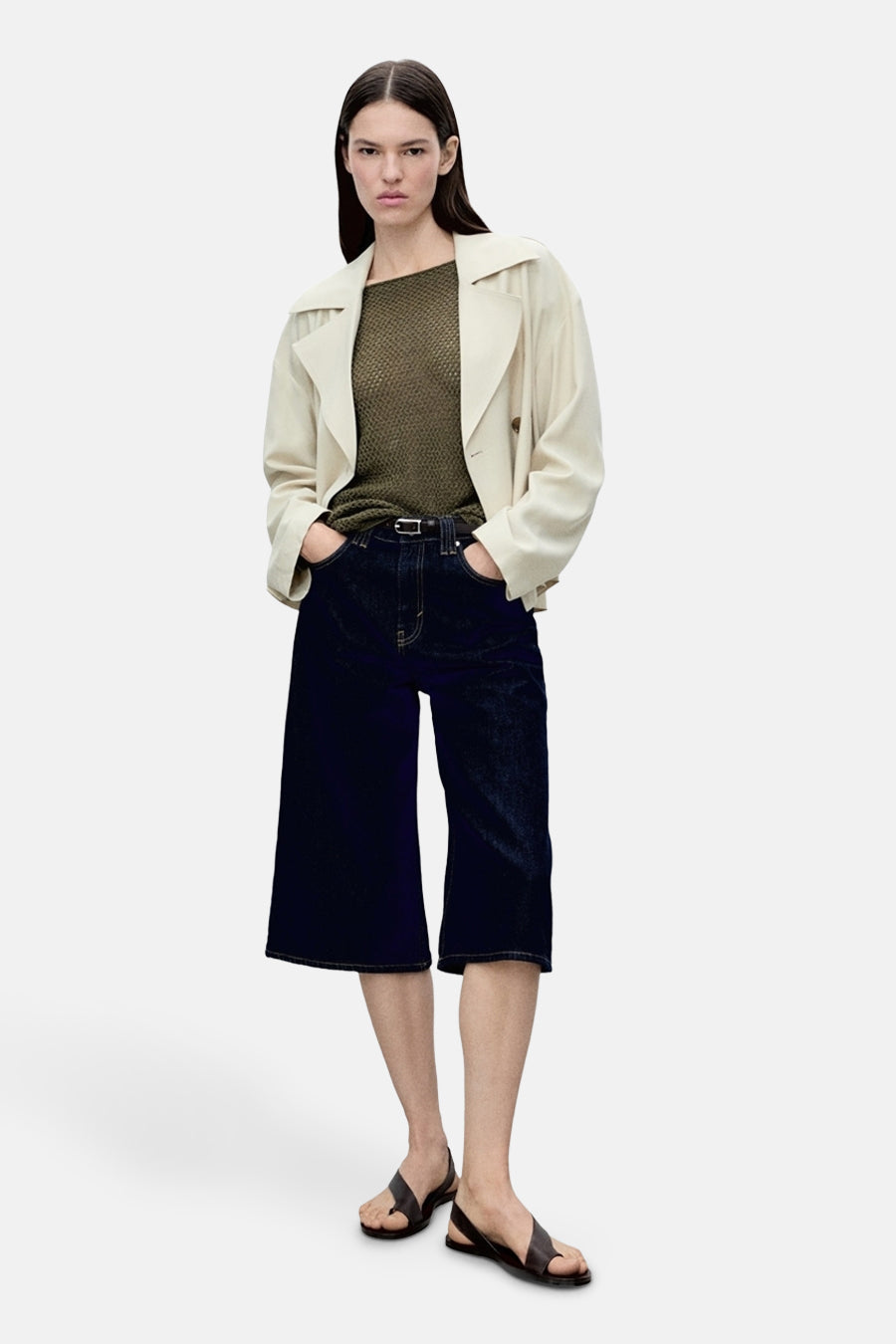 Pull col rond Brun - MANGO