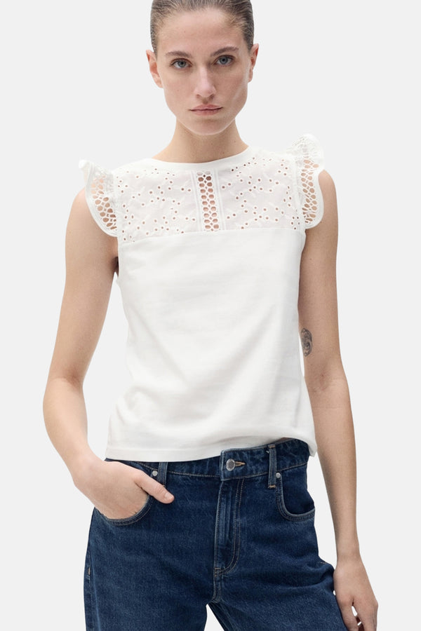 Top (sans manches) Blanc - MANGO