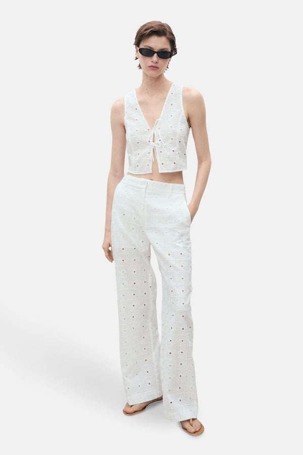 Pantalon Blanc - MANGO