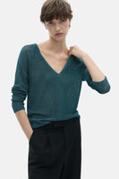 Pull col V Vert - MANGO