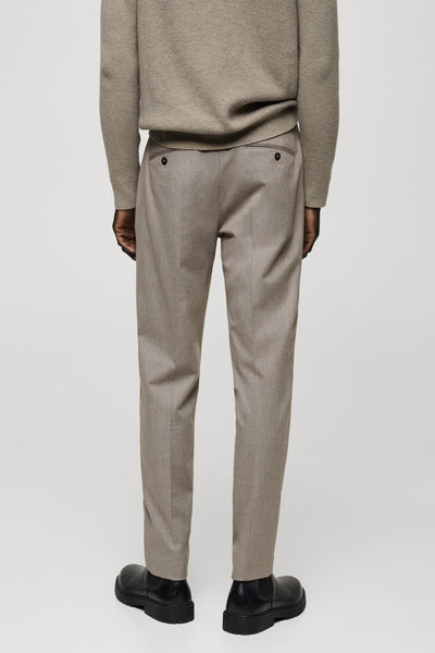 Pantalon de costume Brun - MANGO