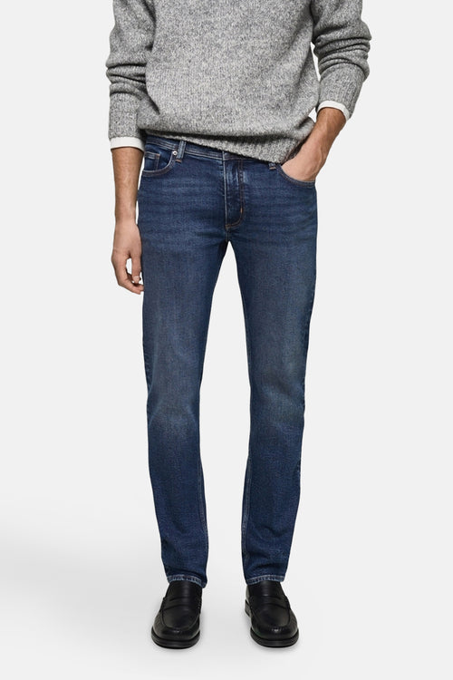 Jean slim MID BLUE DENIM - MANGO
